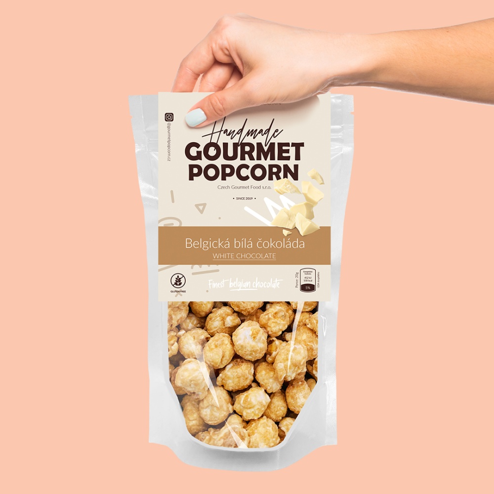 Gourmet Popcorn s bílou čokoládou